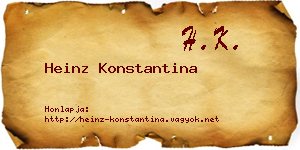 Heinz Konstantina névjegykártya